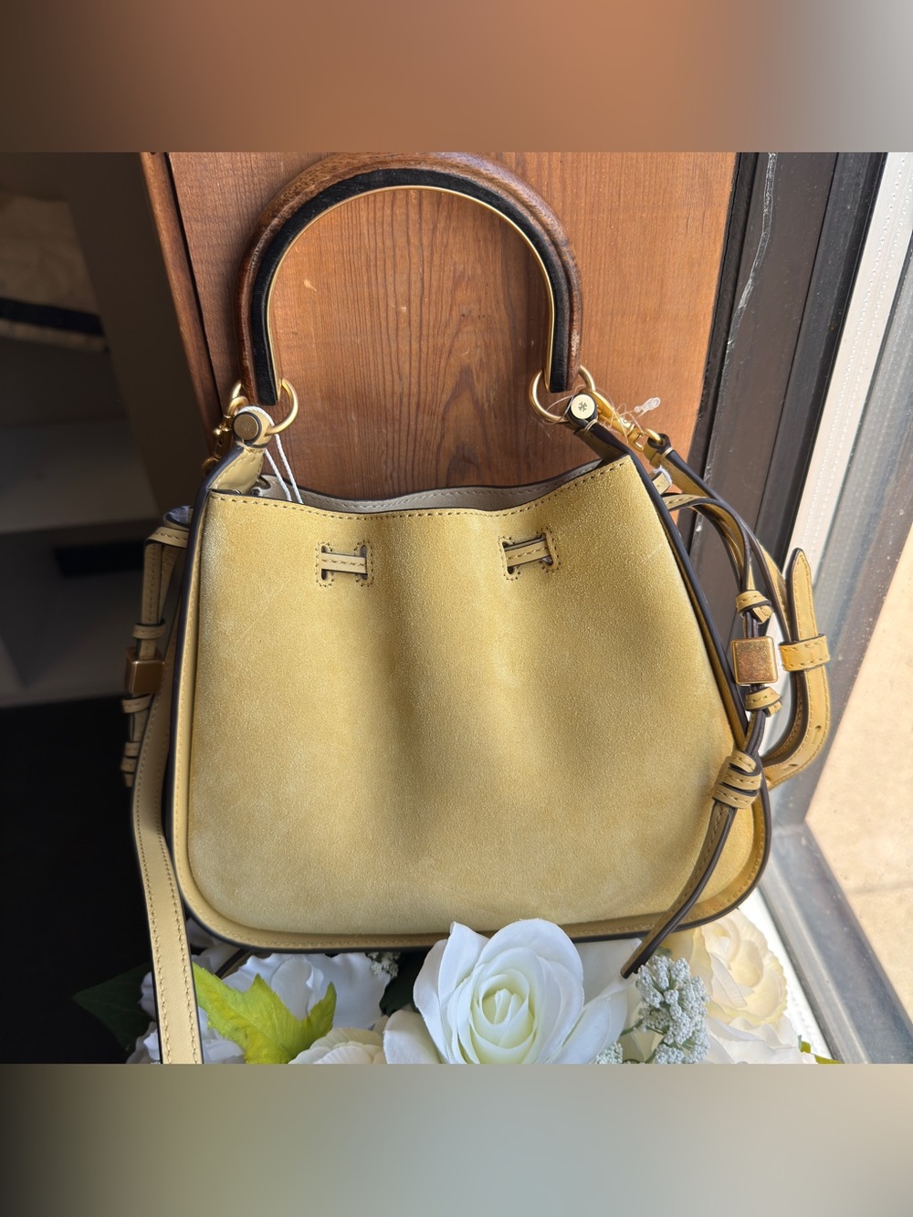 Tory Burch Miller suede cinch bag 135766 - Picture 11 of 13